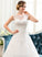 Sequins Illusion Tulle Train Organza Beading With Sweep Wedding Dresses Dress Ball-Gown/Princess Esmeralda Wedding