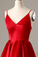 A-Line Spaghetti Straps Ansley Short Homecoming Dresses Red with Pockets