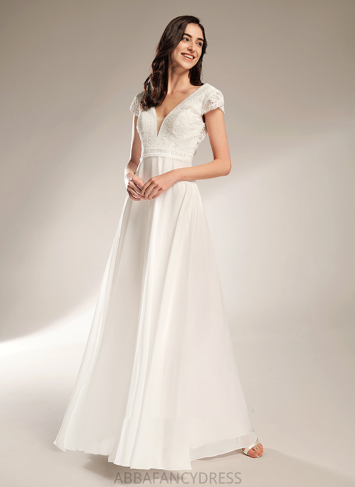 Nadia Dress Wedding A-Line Wedding Dresses Floor-Length V-neck