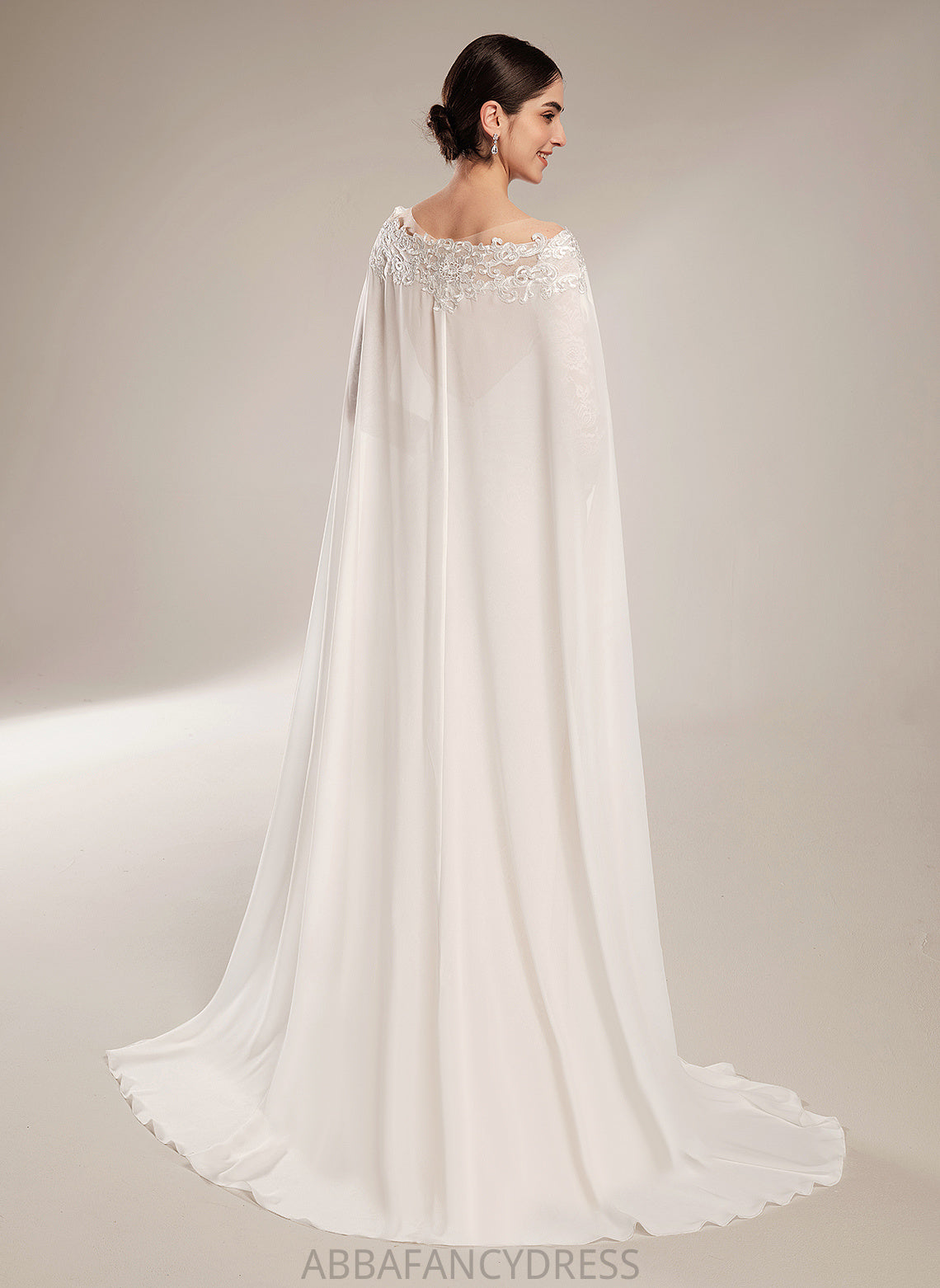 Illusion Wedding Trumpet/Mermaid Amirah Court With Train Beading Wedding Dresses Dress Lace Chiffon