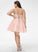 Beading Maia Sequins A-Line With Prom Dresses Short/Mini V-neck Tulle