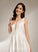 V-neck With Arely Dress Wedding Tea-Length A-Line Wedding Dresses Pockets
