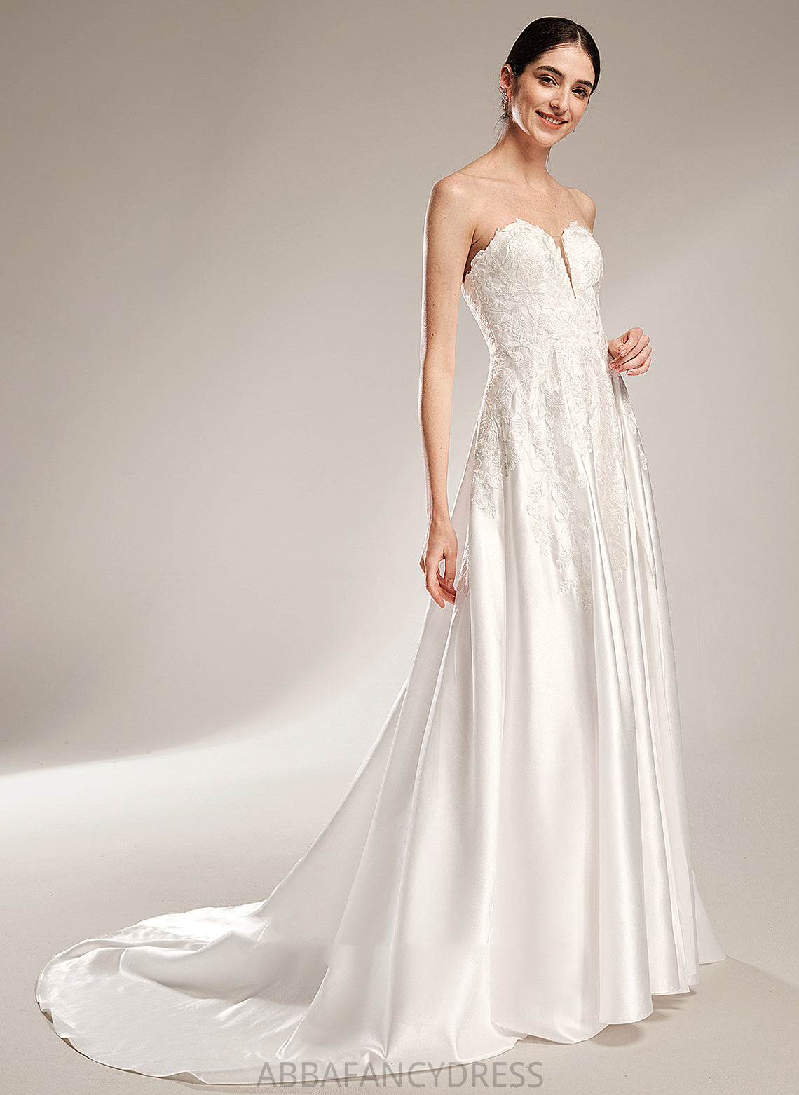With Sweetheart Wedding Train Chapel Ball-Gown/Princess Wedding Dresses Dress Front Katrina Split