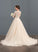 Savannah Ball-Gown/Princess Tulle Neck Train Chapel With Wedding Beading Wedding Dresses Dress Scoop