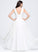 Paris Floor-Length Chiffon Ruffle Wedding A-Line Wedding Dresses With Dress V-neck