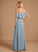 Off-the-Shoulder Floor-Length Neckline Length A-Line Ruffle Silhouette Embellishment SplitFront Fabric Keely A-Line/Princess