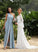 Floor-Length One-Shoulder Lace Silhouette Embellishment Length A-Line Fabric Sequins Neckline Dixie Sleeveless
