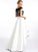 Dress Scoop Asymmetrical Wedding Dresses Wedding Satin Neck Caroline Ball-Gown/Princess