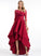 Satin Neck Scoop Sequins Jayla Asymmetrical With Prom Dresses A-Line