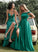 Sequins Floor-Length Mila Trumpet/Mermaid With V-neck Prom Dresses Beading Sequined