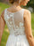 Wedding Train Beading Wedding Dresses A-Line Sequins Court With V-neck Dress Nyasia