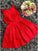 A-Line Lace Jaylin Homecoming Dresses Round Neck Red Short CD10260