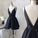 BLACK SATIN SHORT DRESS PARTY DRESS Homecoming Dresses Amina CD10456