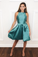 SIMPLE GREEN Hanna Homecoming Dresses SATIN SHORT DRESS GREEN CD10516