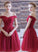 Homecoming Dresses Aria Red Tulle Short Simple Party Dress CD11434