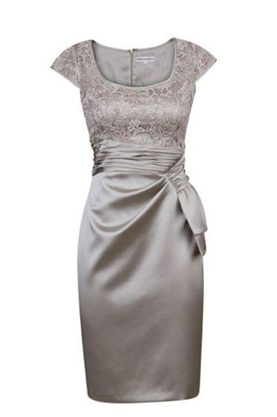 Elegant Short Silver Cap Sleeves Mother Of The Bride Jazmyn Homecoming Dresses Dress CD11697