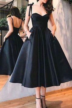 Straps Black Short Homecoming Dresses Laney Dresses With Pockets CD11825