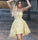 Yellow Strapless Appliques Short Dresses Carolyn Cocktail Homecoming Dresses CD12304