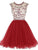 Red Homecoming Dresses Tulle , Beading Abbigail CD12417