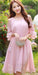 Dress Middle Sleeve Dress Fashion Homecoming Dresses Karli Pink CD1368