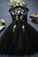 A Line Homecoming Dresses Belinda Black Scoop Tulle With Applique CD13890
