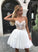 White Sweetheart Homecoming Dresses Lace Mila Short Dress White CD140