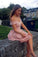 A-Line Off-The-Shoulder With Pleats Homecoming Dresses Pink Francesca CD14296