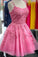 A-Line Short Barbie Dancing Homecoming Dresses Stella Pink Dress CD18195