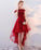 Dark Red High Low Tulle With Kaylen Homecoming Dresses Lace CD19835
