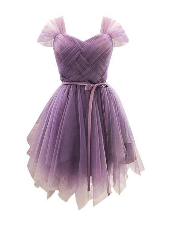 Purple Sweetheart Homecoming Dresses Ada Stretch Back Tulle CD2176