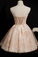 Homecoming Dresses Aileen Strapless Short Champagne Party Dress With Sequins CD22080