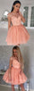 homecoming Aubrey Homecoming Dresses dresses short, beaded homecoming dresses, coral homecoming dresses CD225