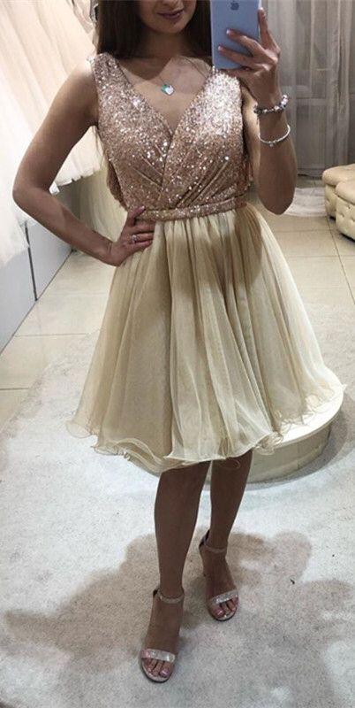 Short Tulle Ruffles Sequin Delilah Homecoming Dresses Top CD2277