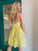 Reagan Homecoming Dresses Lace Yellow Yellow Formal Evening Dresses CD23515