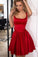 Fashion Straps Red Homecoming Dresses Amiyah A Line Cute CD241