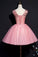 Jazlene Homecoming Dresses Pink Blush Floral Embroidered Short CD24333