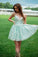 A-Line Lace Emmalee Homecoming Dresses Mint Green Short CD24382