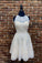Small Scoop A-Line Short White Madelyn Homecoming Dresses CD24721