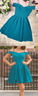 Turquoise Off Shea Satin Homecoming Dresses Shoulder Spaghetti Strap CD2510