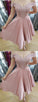 Beaded V-Neck Homecoming Dresses Helen Lace Off The Shoulder CD258