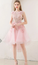 PINK TULLE LACE Homecoming Dresses Tiara SHORT DRESS PINK CD2751