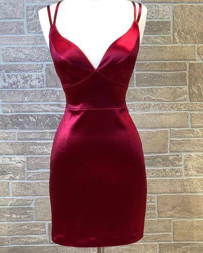 Sexy Wine Red Short Party Homecoming Dresses Joy Dress CD2925