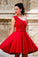 Red Shayna Lace , Homecoming Dresses Short CD3216