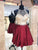 Beautiful Halter Homecoming Dresses A Line Aliya Red Short CD3405