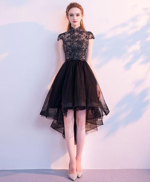 Cute Black Tulle Brisa Homecoming Dresses Short Dress Black CD3585