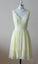 Short Homecoming Dresses Chiffon Yazmin Customized Sleeveless V-Neck CD3720