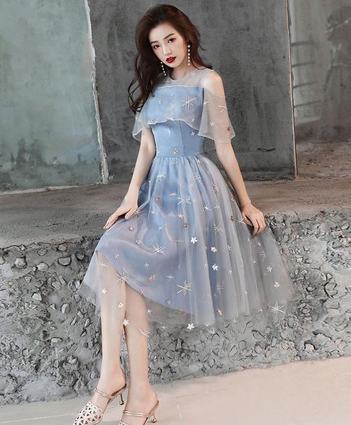 Blue Tulle Short Jaidyn Lace Homecoming Dresses Dress Blue CD4021