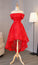 Micaela Lace Homecoming Dresses Red Boat Neck Hijab Evening CD4056