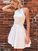 Cute Round Neck Short Maria Satin Homecoming Dresses Dress CD4068