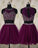 Two Piece Beading Homecoming Dresses Alexus With Open Back CD4746